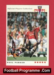 Manchester United Paul Parker Autographed Signed Football Card Man Utd