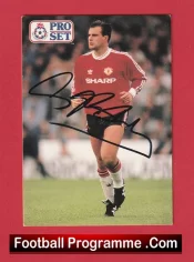 Manchester United Clayton Blackmore Autograph Signed Football Card Man Utd