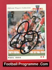 Manchester United Paul Ince Man Utd Signed Football Card Autographed