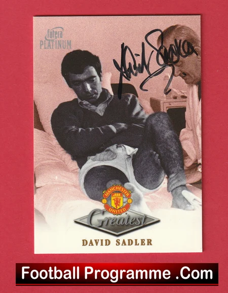 Manchester United David Sadler Autographed Signed Football Card Man Utd - Image 2