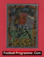 Manchester United Teddy Sheringham Autograph Signed Football Card Man Utd
