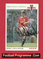 Manchester United Gary Pallister Autographed Signed Football Card Man Utd