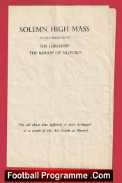 Manchester United Munich Disaster Solemn High Mass Bishop Salford 1958