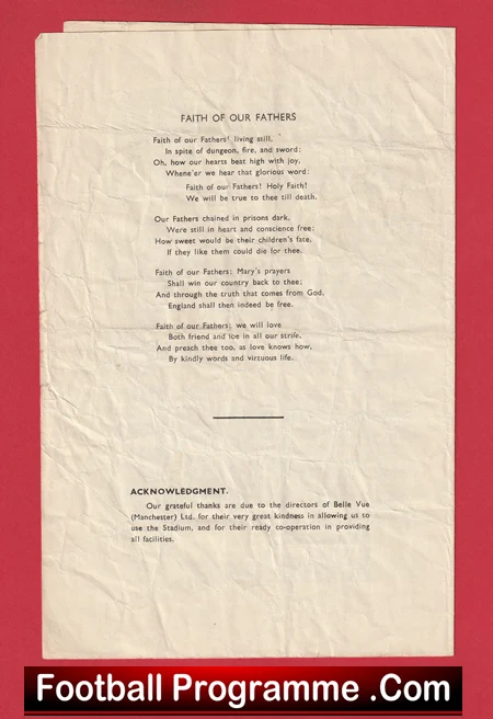 Manchester United Munich Disaster Solemn High Mass Bishop Salford 1958 - Image 5