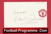 Manchester United Albert Quixall Autograph Signed Man Utd