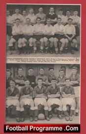 Manchester United Duncan Edwards + Roger Byrne Autograph Signed 1956
