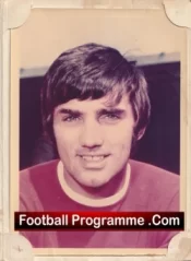 Manchester United George Best Autographed Signed Picture 1960s Man Utd