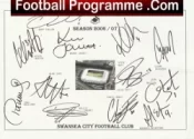 Swansea City Football Club Multi Autographed Signed Team 2006 2007