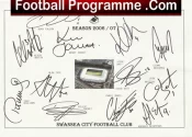 Swansea City Football Club Multi Autographed Signed Team 2006 2007