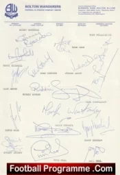 Bolton Wanderers Football Club Multi Autographed Signed Team 1989 1990