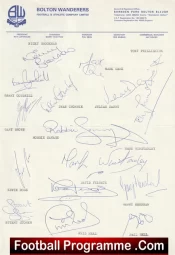 Bolton Wanderers Football Club Multi Autographed Signed Team 1989 1990