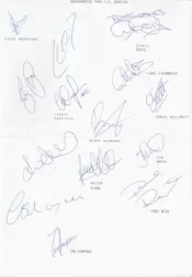 Northampton Town Football Club Multi Autographed Signed Team 2003 2004