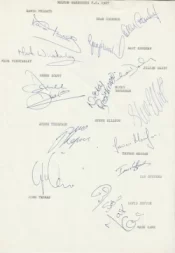 Bolton Wanderers Football Club Multi Autographed Signed Team 1987