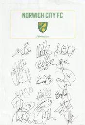 Norwich City Football Club Multi Autographed Signed Team 2006 2007