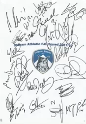 Oldham Athletic Football Club Multi Autographed Signed Team 2011 2012