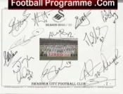 Swansea City Football Club Multi Autographed Signed Team 2010 2011