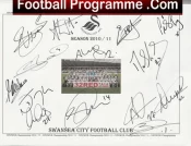 Swansea City Football Club Multi Autographed Signed Team 2010 2011
