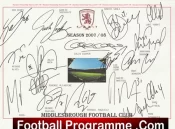 Middlesbrough Football Club Multi Autographed Signed Team 2007 2008