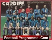Cardiff City Football Club Multi Autographed Signed 1976 1977