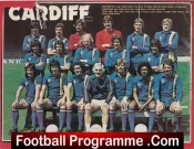 Cardiff City Football Club Multi Autographed Signed 1976 1977
