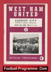 West Ham United v Cardiff City 1962 – Bobby Moore First game as Captain
