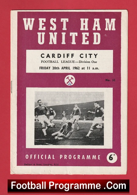 West Ham United v Cardiff City 1962 - Bobby Moore First game as Captain - Image 2