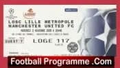 Lille OSC v Manchester United 2005 – Football Match Ticket France French