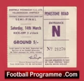 Manchester United v West Ham United 1964 FA Cup Semi Final Ticket