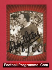 Manchester United Nobby Stiles Autographed Signed Football Card Man Utd