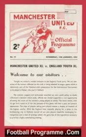 Manchester United v England 1964 – Youth Match at Old Trafford