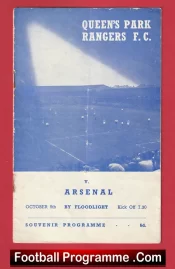Queens Park Rangers v Arsenal 1953 – 1st First Floodlights Opening