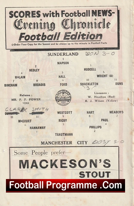 Sunderland v Manchester City 1951 - 1950s - Image 3