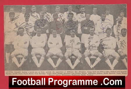 Crystal Palace Football Club Multi Autographed Signed Picture 1964 1965 - Image 2
