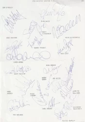 Colchester United Football Club Multi Autographed Signed Team 1991
