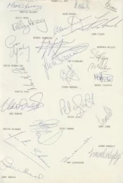 Fulham Football Club Multi Autographed Signed Team 1991