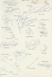Fulham Football Club Multi Autographed Signed Team 1991