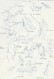 Fulham Football Club Multi Autographed Signed Team 1992