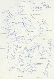 Fulham Football Club Multi Autographed Signed Team 1992