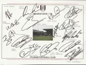 Fulham Football Club Multi Autographed Signed Team 2008 2009