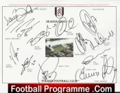 Fulham Football Club Multi Autographed Signed Team 2006 2007