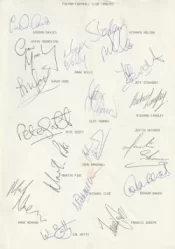 Fulham Football Club Multi Autographed Signed Team 1990 1991