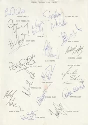 Fulham Football Club Multi Autographed Signed Team 1990 1991