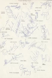 Fulham Football Club Multi Autographed Signed Team 1989 1990