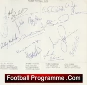Fulham Football Club Multi Autographed Signed Team 1980s