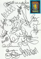 Aston Villa Football Club Multi Autographed Signed Team 1998 1999