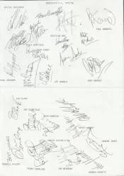 Doncaster Rovers Football Club Multi Autographed Signed Team 1995 1996