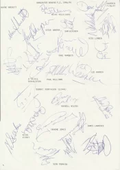 Doncaster Rovers Football Club Multi Autographed Signed Team 1994 1995
