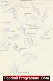Wigan Athletic Football Club Multi Autographed Signed Team 1991