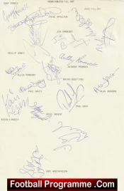 Wigan Athletic Football Club Multi Autographed Signed Team 1991