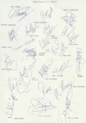 Wigan Athletic Football Club Multi Autographed Signed Team 1994 1995
